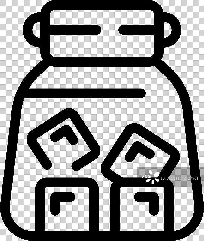 装有冰块的玻璃罐，带来清爽感图片素材