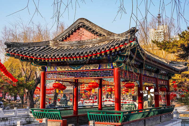 春节城市氛围图片素材