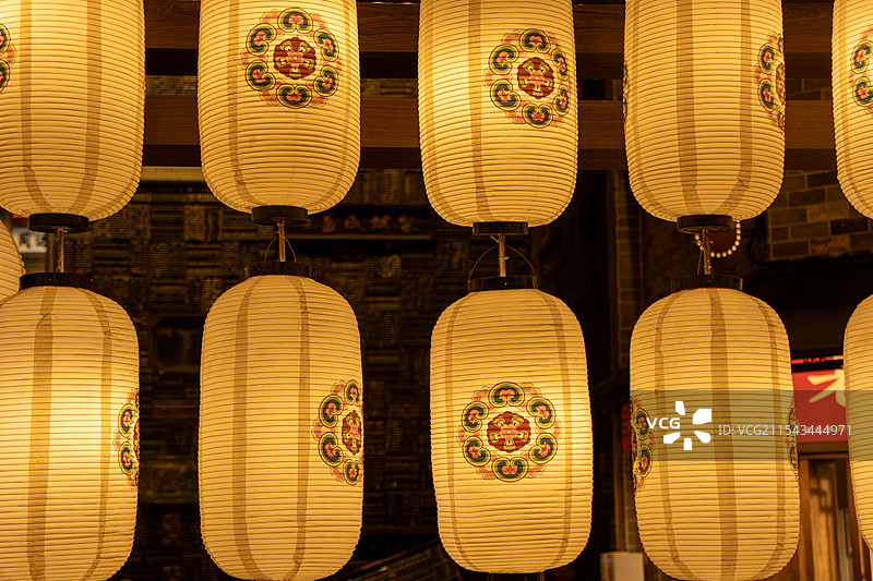 日式灯笼夜景图片素材