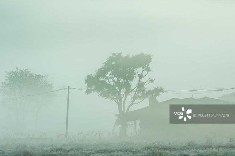 山间晨雾图片素材