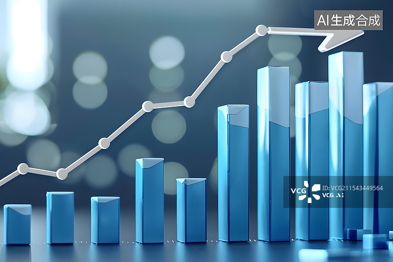 【AI数字艺术】增长金融概念图图片素材