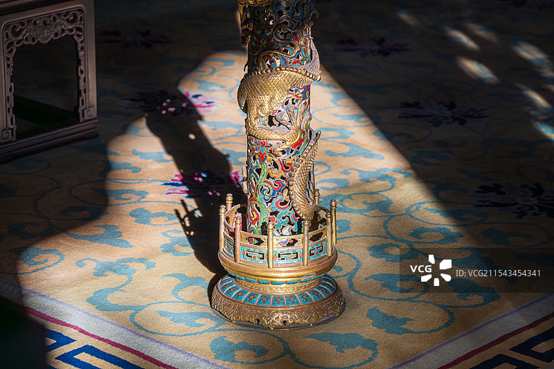 故宫景泰蓝熏炉底座图片素材