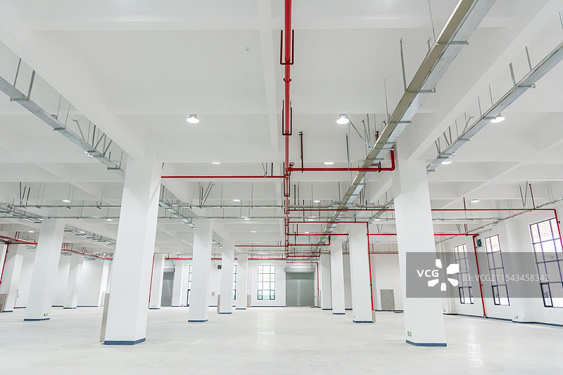 厂房内部钢结构设计图片素材