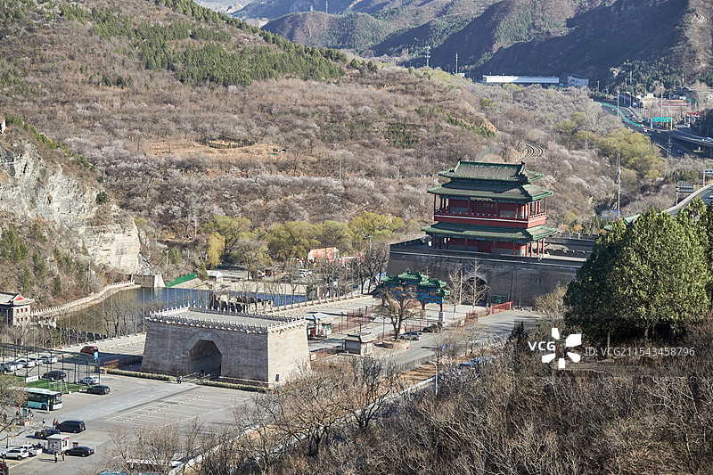 北京居庸关长城城楼关城和云台图片素材