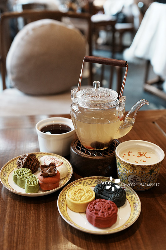 中国传统点心仿膳梨汤茶饮图片素材