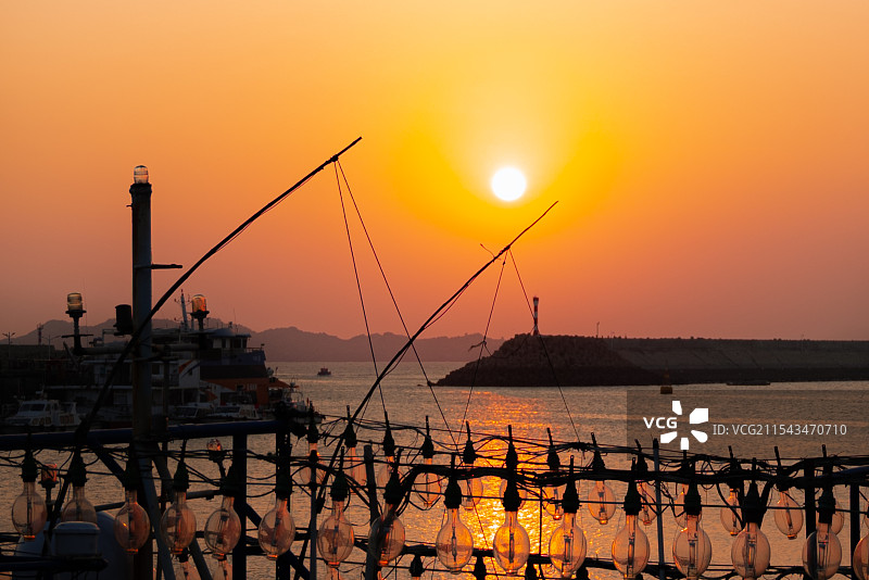 平潭岛68海里日落图片素材