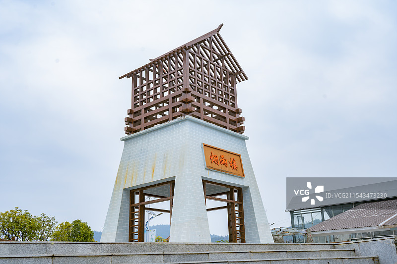 重庆巫山神女景区 烟雨楼图片素材