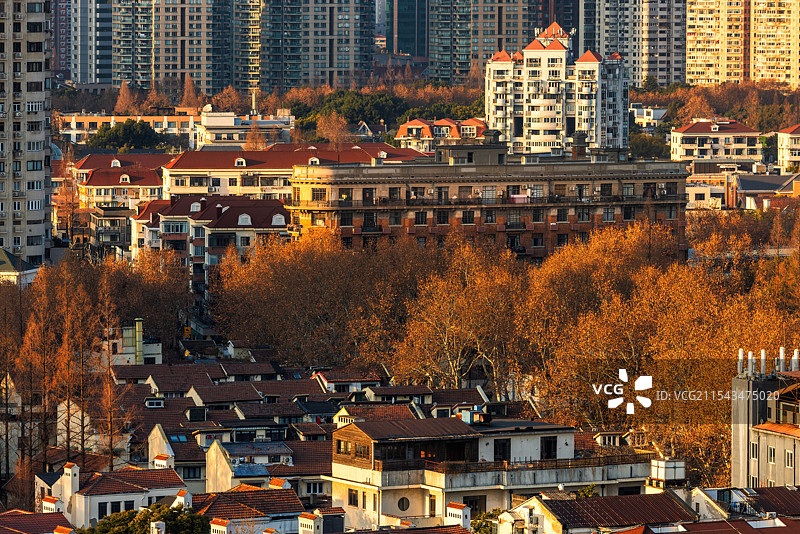 上海徐汇区武康大楼区域初冬图片素材