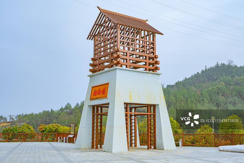 重庆市巫山神女景区 烟雨楼图片素材