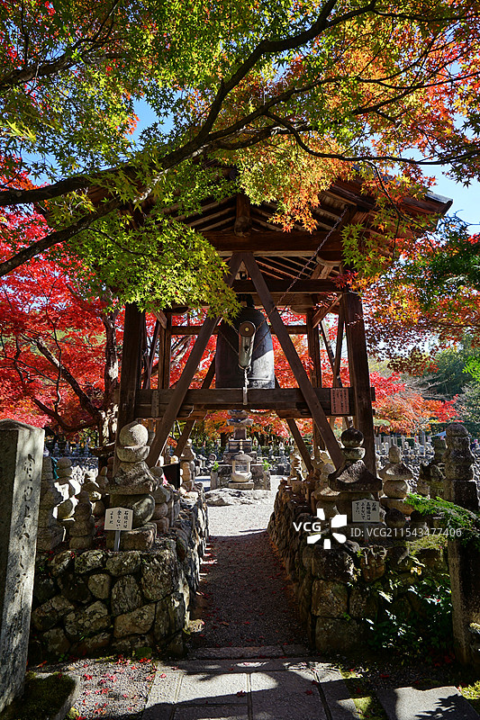 日本京都，化野念佛寺图片素材