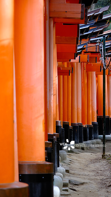 千本鸟居侧视图片素材