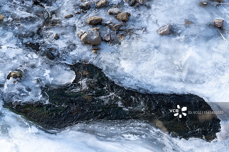 冰河 冬天的河流 结冰的河流 冻结的河流图片素材