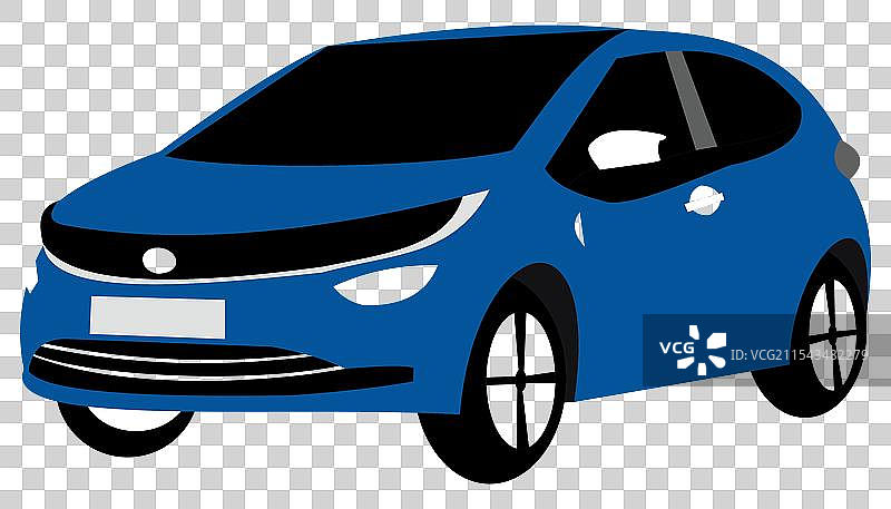 蓝色轿车运输图片素材