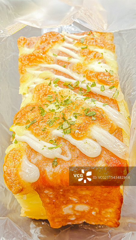 火腿鸡蛋香肠三明治图片素材