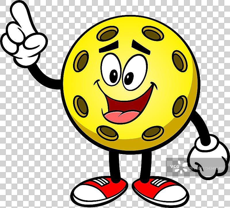 指向的黄色皮克球图片素材