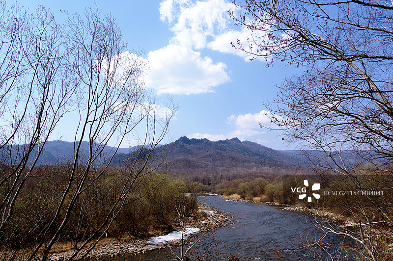 哈尔滨依兰县巴兰河风光图片素材