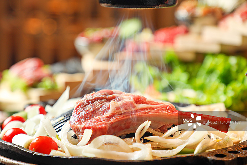 战斧羊排羊肉烤肉烤羊肉烤羊排科尔沁羊肉图片素材