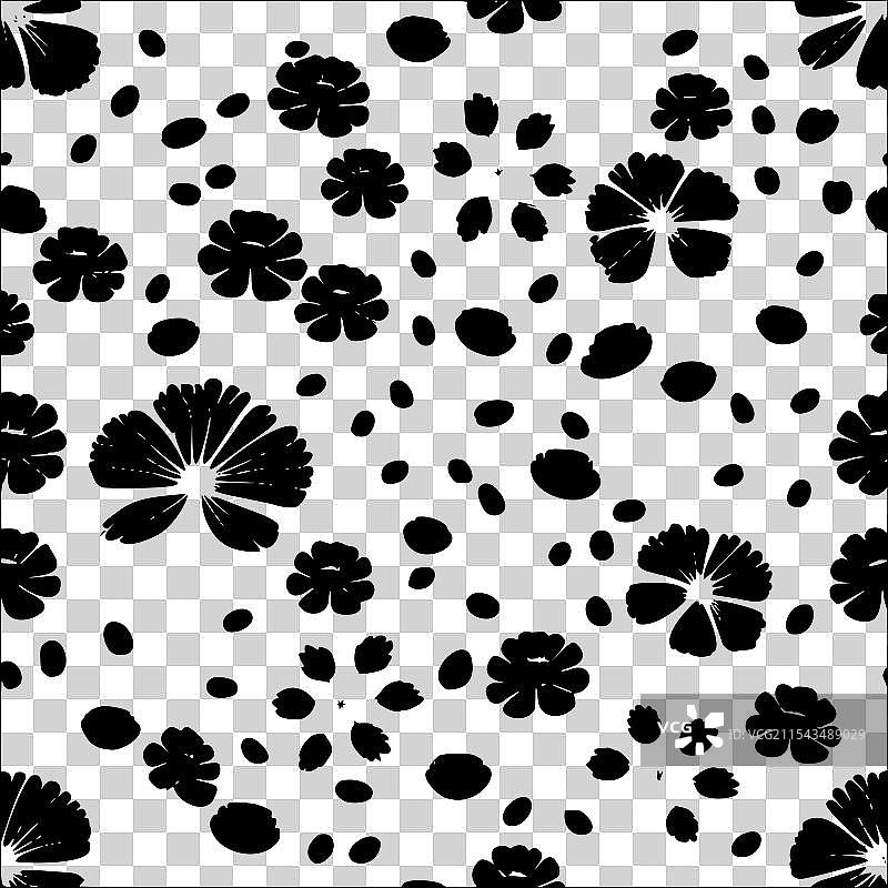 天竺葵花朵图案抽象无缝色彩图片素材