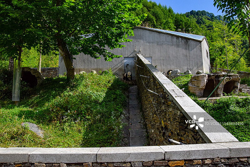 四川阿坝耿达镇卧龙中华大熊猫苑神树坪基地照片图片素材
