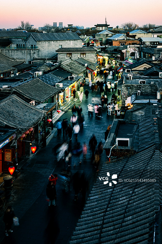 北京烟袋斜街之夜图片素材