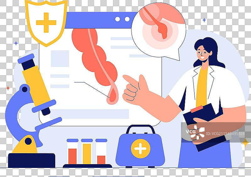 阑尾炎伴随炎症的图片素材