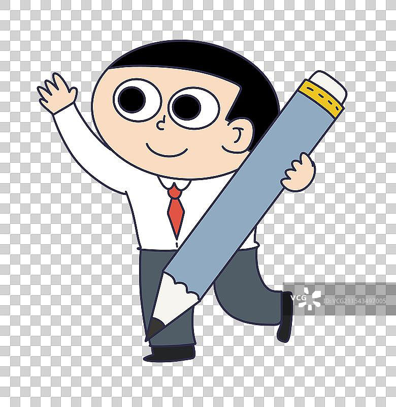 手拿铅笔考试测验笔试的人物图片素材