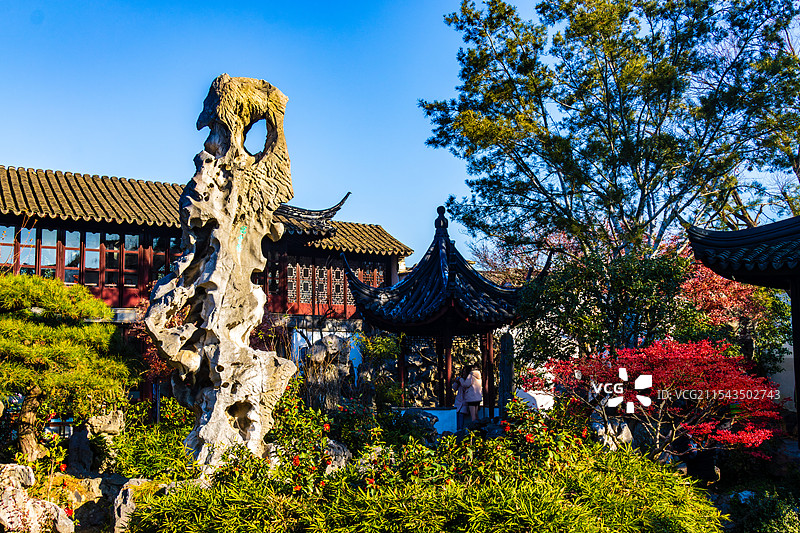 苏州留园冠云峰图片素材