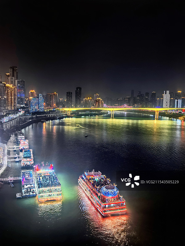 重庆嘉陵江夜景图片素材