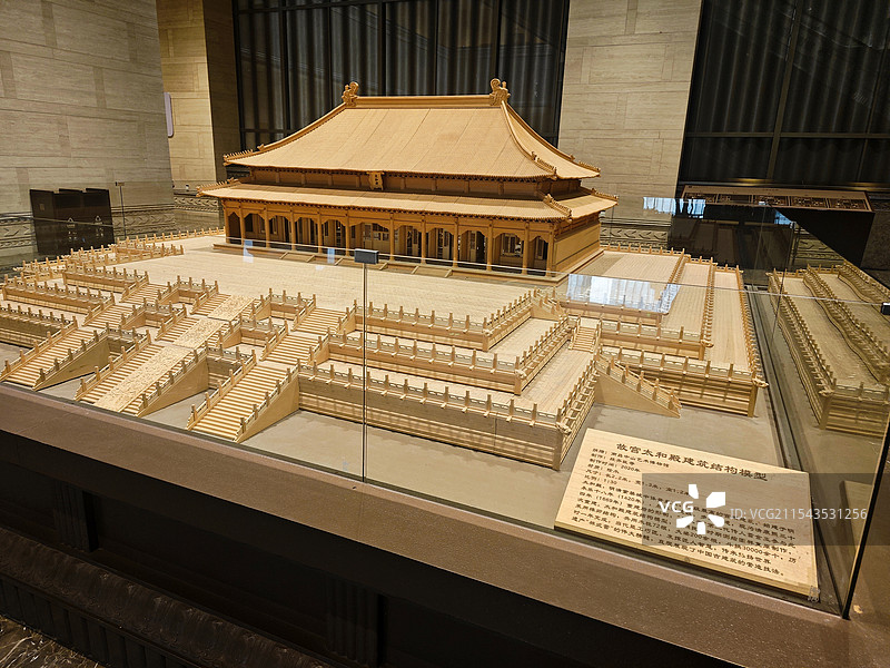 故宫太和殿建筑结构模型（江西省博物馆）图片素材