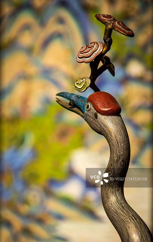 珐琅仙鹤图片素材