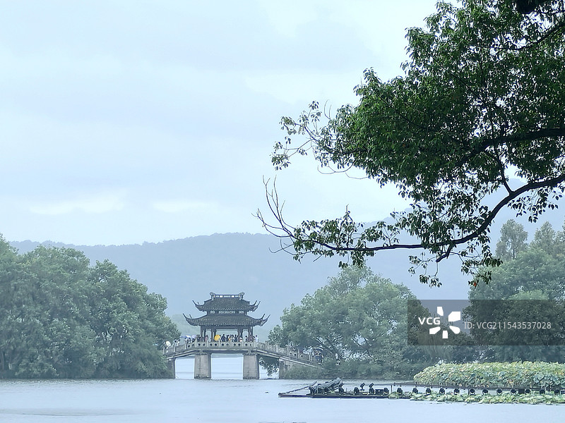 杭州西湖玉带桥图片素材