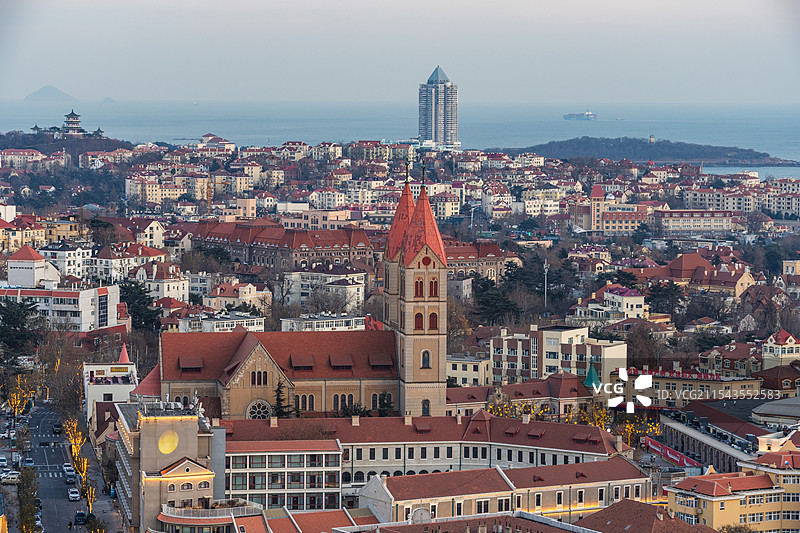 青岛天主教堂图片素材