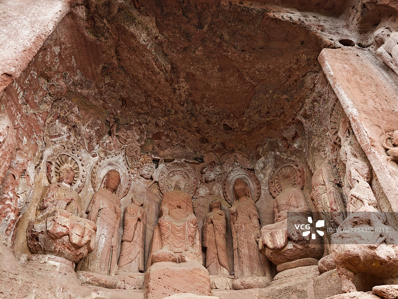 邛崃石窟石笋山摩崖造像图片素材