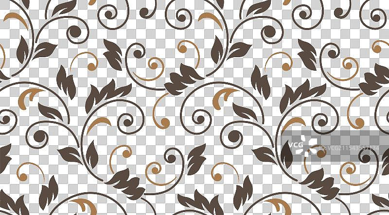 巴洛克风格花卉图案墙纸大马士革纹理图片素材