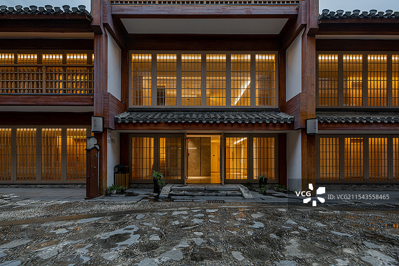 贵州瓮安县花间池春上温泉酒店温泉街图片素材