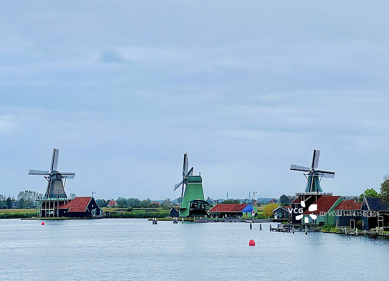 荷兰风车小镇图片素材