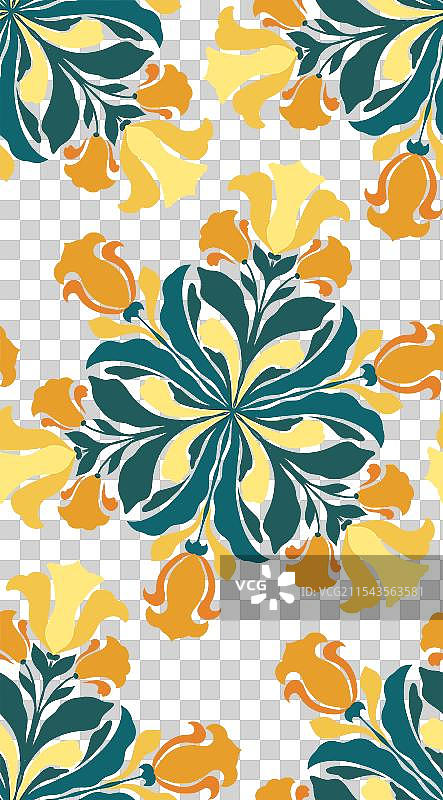 装饰性新艺术风格无缝图案图片素材