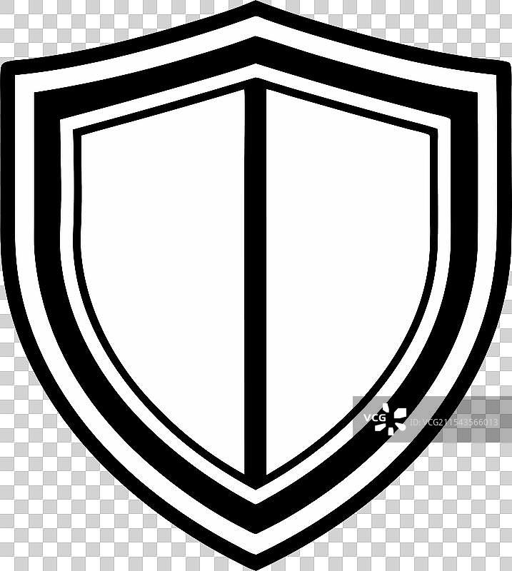 黑色盾牌扁平图标图片素材