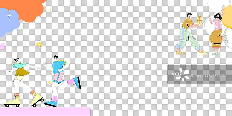 滑入多彩的一天图片素材