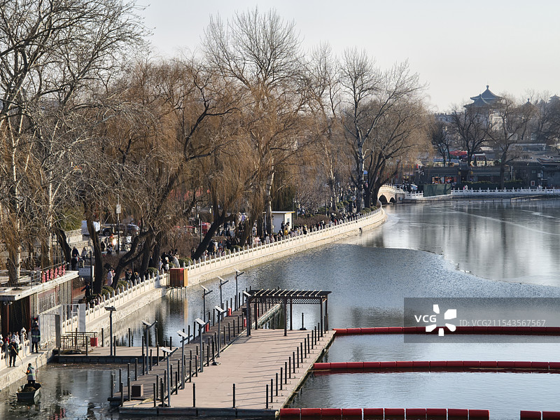 北京什刹海胡同风景图片素材