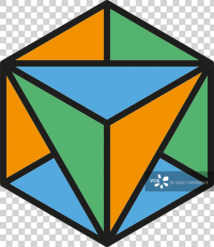 绿色和黄色的拼图金字塔颜色图片素材