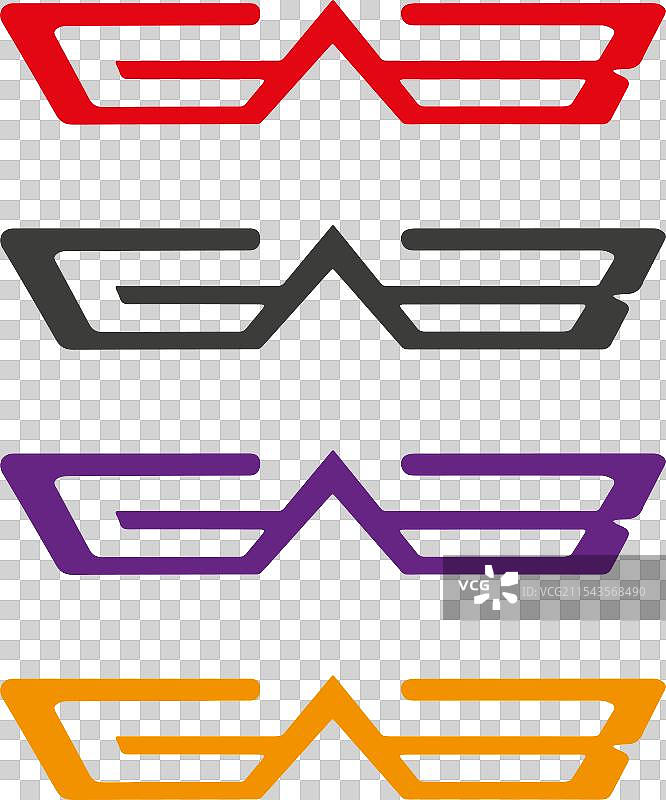 现代创意创新的首字母标志 eab图片素材