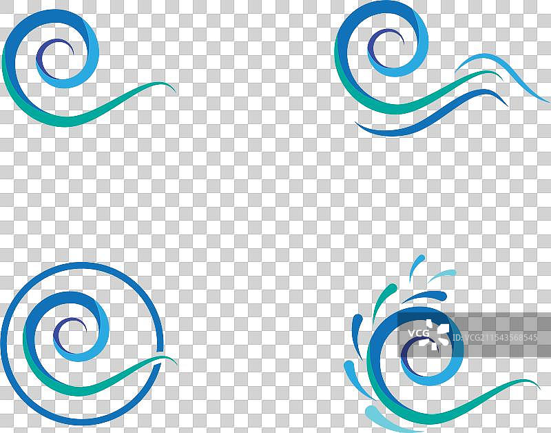 水波logo模板图片素材