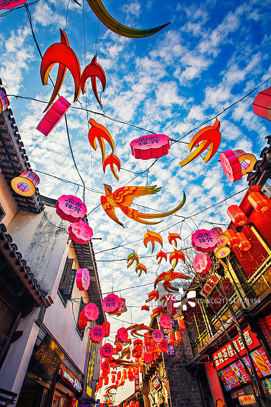 老门东蛇年灯展+南京图片素材