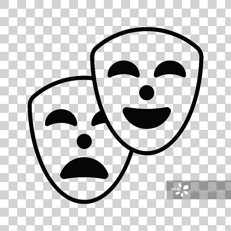 面具、戏剧面具主题派对图标图片素材