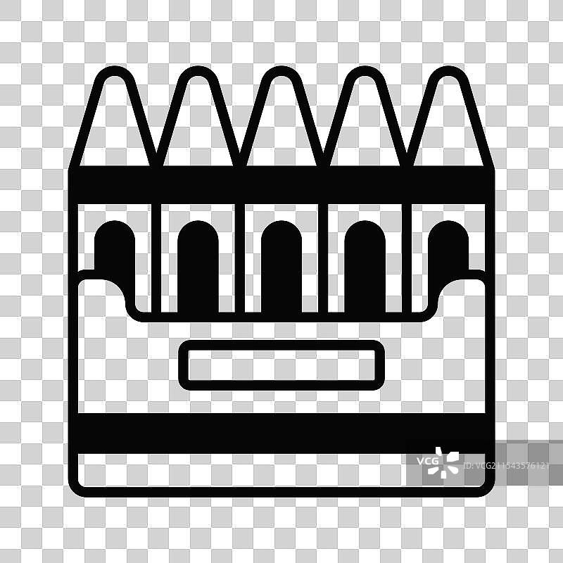 仔细查看这个精心制作的蜡笔包装图标图片素材