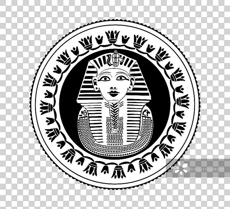 埃及一镑硬币法老设计图片素材