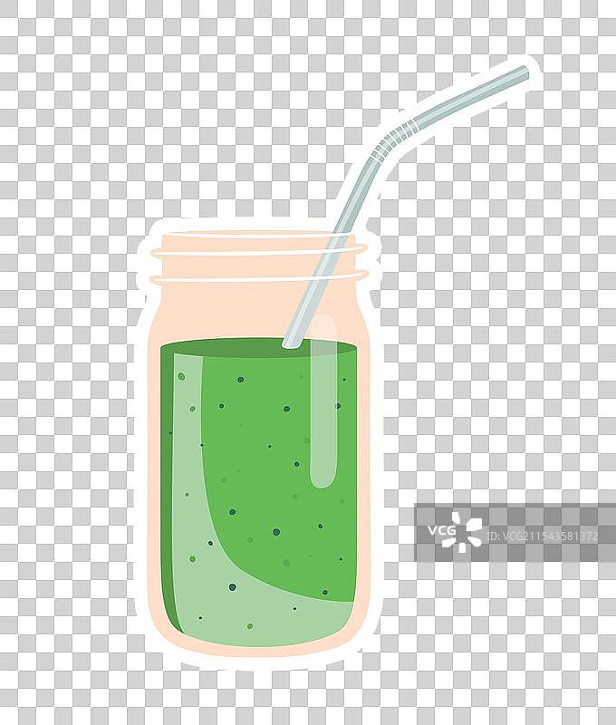 健康的果昔与轮廓图片素材