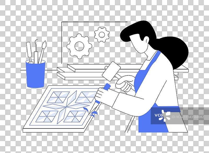 孤立的木雕卡通图案图片素材