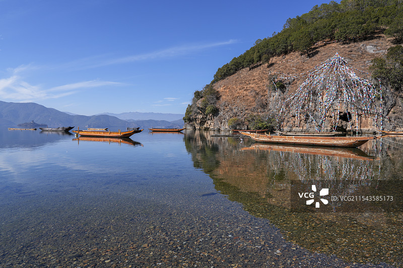 泸沽湖女神湾图片素材